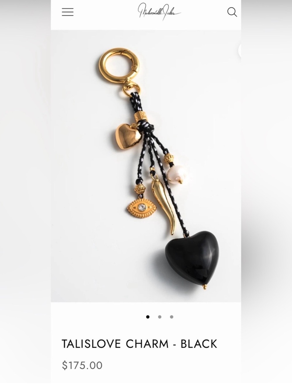 bagcharm/keychain Mademoiselle Jules Evil eye
